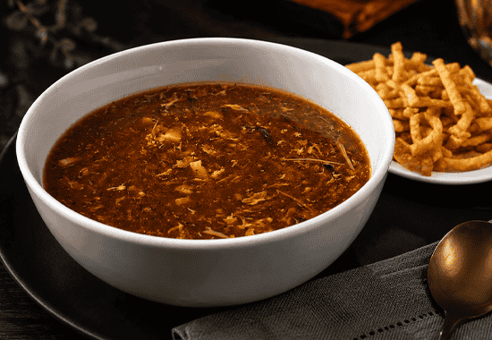 Warm soups and tasty appetizers at Crescent Moon featuring authentic halal Chinese starters and flavors